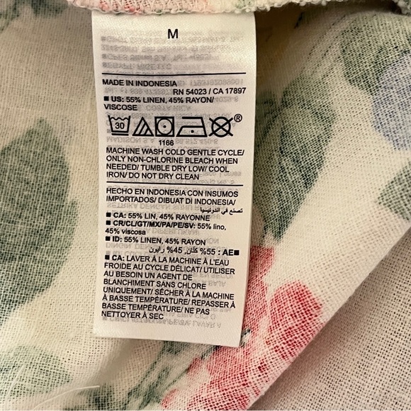 OLD Navy Womens Skirt Floral Linen Blend A-Line Mini Cream Multicolor Size Med. - Picture 6 of 8